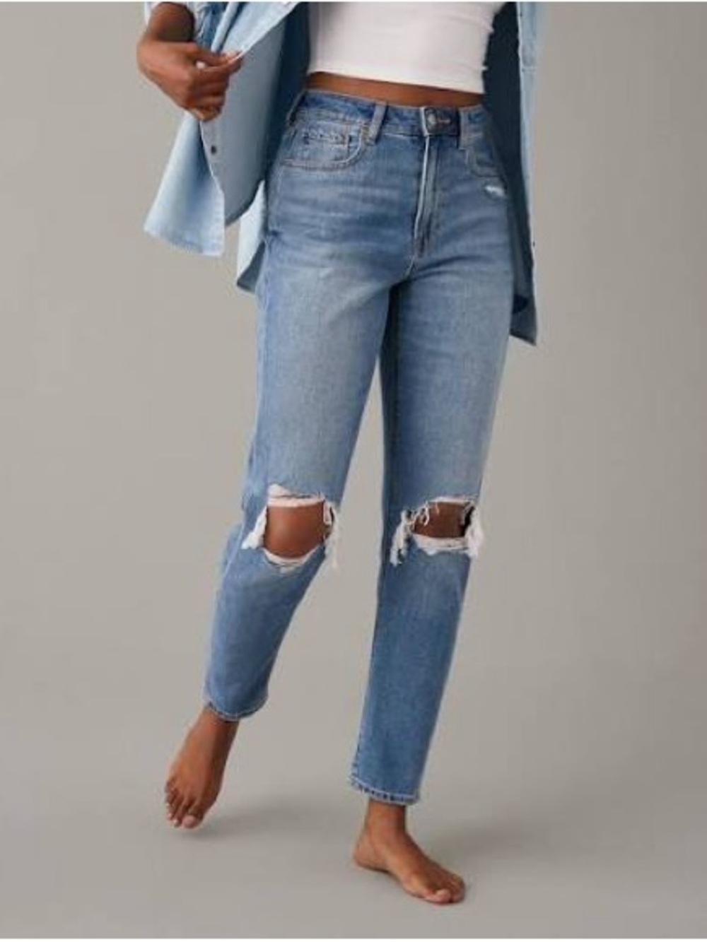 AE Ripped Mom Jeans
